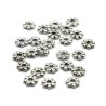 Perles métal rondelles 4,5mm argent vieilli x25