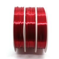 Bobine fil métal cuivre rouge 0,5mm x 8m