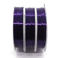 Bobine fil métal cuivre violet 0,5mm x 8m