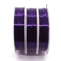 Bobine fil métal cuivre violet  0,3mm x 20m