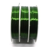 Bobine fil métal cuivre vert 0,3mm x 20m