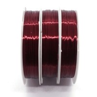 Bobine fil cuivre bordeaux 0,3mm x 20m