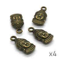 Breloque bouddha bronze 15mm x4
