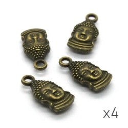 Breloque bouddha bronze 15mm x4