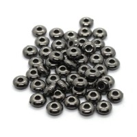 Perles rondelles CCB 5mm synthétique métallisé gunmetal x50