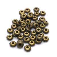 Perles rondelles CCB 5mm synthétique métallisé bronze x50