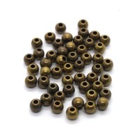 Perles CCB rondes 4mm bronze x50