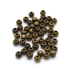 Perles CCB rondes 4mm bronze x50