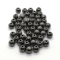 Perles CCB rondes 6mm gunmetal x50