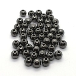 Perles CCB rondes 6mm gunmetal x50
