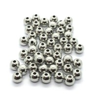 Perles CCB rondes 6mm vieil argent x50