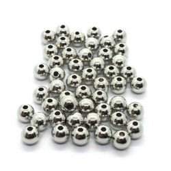 Perles CCB rondes 6mm vieil argent x50