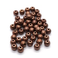 Perles CCB rondes 6mm cuivre x50