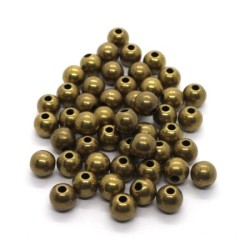 Perles CCB rondes 6mm bronze x50