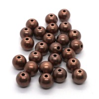Perles CCB rondes 8mm cuivre x25
