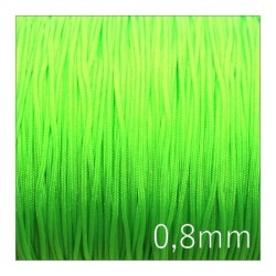 Fil nylon tressé 0,8mm vert fluo