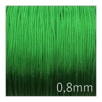 Fil de jade nylon tressé 0,8mm vert bouteille