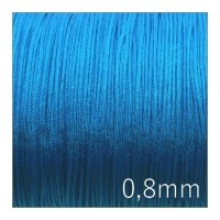 Fil nylon tressé bleu turquoise 0,8mm