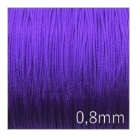 Fil de jade nylon tressé 0,8mm violet foncé