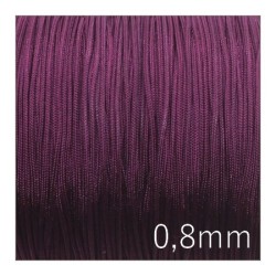 Fil de jade nylon tressé 0,8mm prune