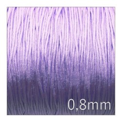 Fil de jade nylon tressé 0,8mm lilas