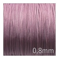 Fil nylon tressé 0,8mm parme