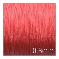 Fil nylon tressé corail 0,8mm