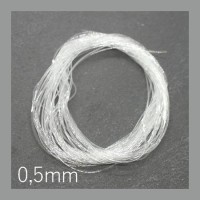 Fil élastique transparent 0,5mm x 7,5m