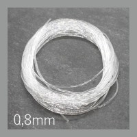 Fil élastique transparent pour bijoux 0,8mm