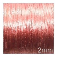 Cordon satin queue de rat 2mm saumon