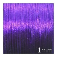 Cordon satin queue de rat 1mm violet foncé