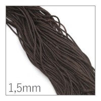 Fil de jade nylon tressé 1,5mm marron