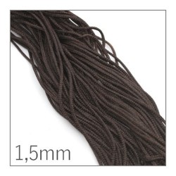 Fil de jade nylon tressé 1,5mm marron