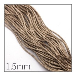 Fil de jade nylon tressé 1,5mm café au lait