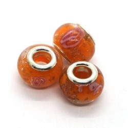 Perle lampwork style pandora orange