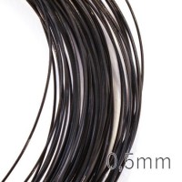 Fil câblé pour bijoux 0,5mm noir