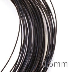 Fil câblé pour bijoux 0,5mm noir