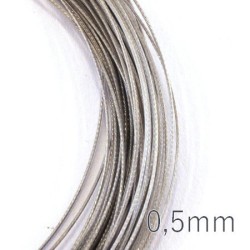 Fil câblé pour bijoux 0,5mm gris