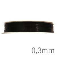 Fil câblé pour bijoux extra fin noir