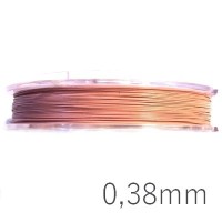 Fil câblé pour bijoux rose 0,38mm