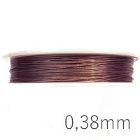 Fil câblé fin couleur vieux rose pour bijoux