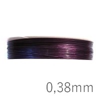 Fil câblé fin pour bijoux violet 0,38mm