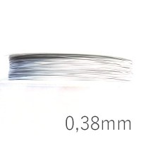 Fil câblé pour bijoux blanc 0,38mm