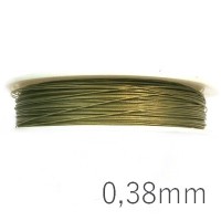 Fil câblé vert olivine pour bijoux