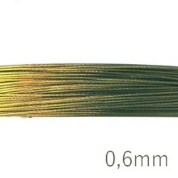 Fil câblé pour bijoux 0.6mm kaki