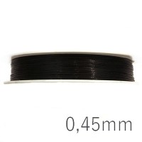 Fil câblé pour bijoux noir 0,45mm