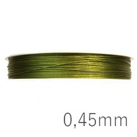 Fil câblé pour bijoux vert 0,45mm