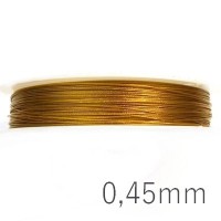 Fil câblé pour bijoux doré 0,45mm