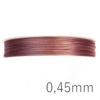 Fil câblé pour bijoux rose 0,45mm