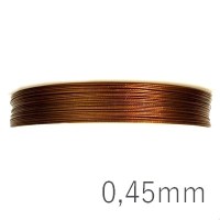 Fil câblé pour bijoux marron clair 0,45mm